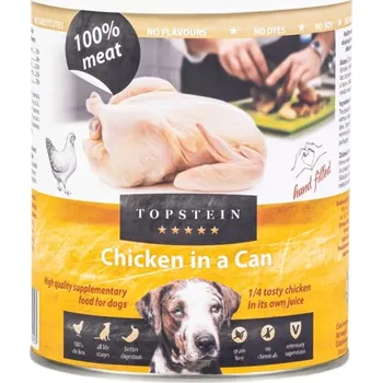Krmivo pro psa 6ks Topstein Kuře v plechu 800g
