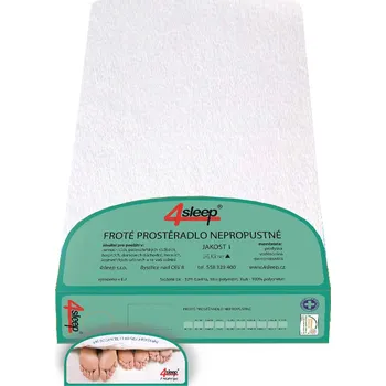 Prostěradlo Nepromokavé prostěradlo froté s gumičkou 60x120 - Bílé