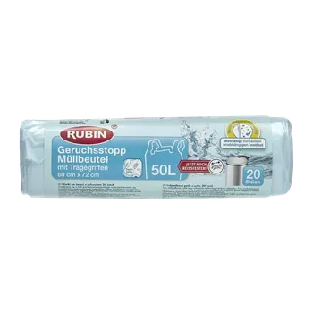Pytle na odpadky RUBIN Pytle na odpad s uchy 50 l 20 ks