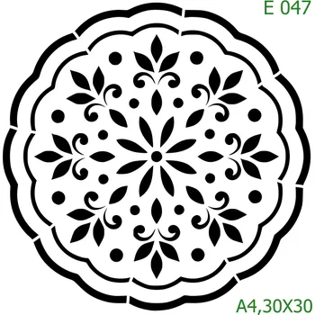 Šablona E 047 - 30 x 30 cm , Nelepící folie