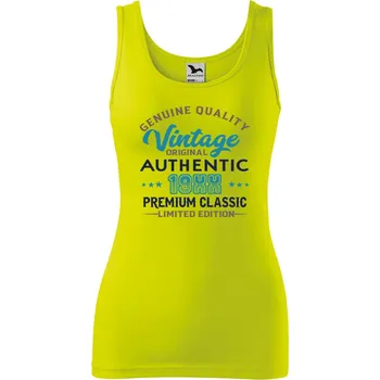 Dámské oblečení DOBRÝ TRIKO Dámské tílko s potiskem Original vintage Velikost: M, Barva: Limetková