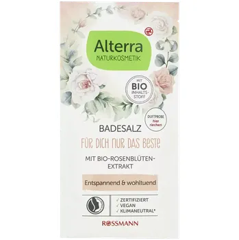Koupelová sůl Alterra Naturkosmetik Sůl do koupele růže 60 g