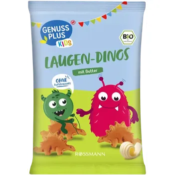GENUSS PLUS BIO slané sušenky s máslem dinosauři 90 g