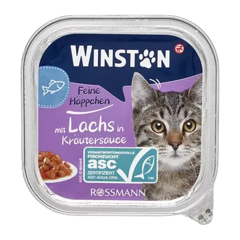 Krmivo pro kočku Winston Vanička pro kočky losos v bylinkové omáčce 100 g