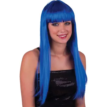 Karnevalová paruka Paruka dlouhá modrá