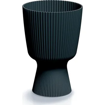 Květináč Milla Round antracit, varianta 18,8 cm