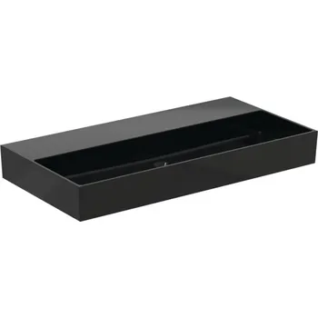 Umyvadlo Ideal Standard Solos - Nábytkové umyvadlo 1015x515 mm bez otvoru, bez přepadu, černá lesklá T5561V2