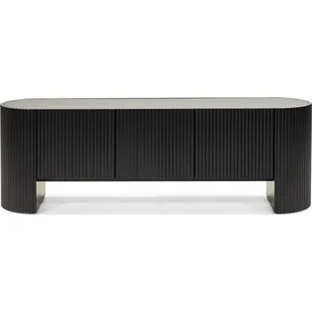 Televizní stolek Designový TV stolek Sansita 180 cm mramor/černý