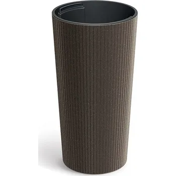 Květináč Květináč Lamie Slim Eco Wood kávový, varianta 30 cm