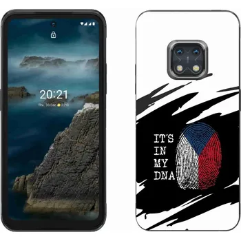 Vlajka Gelový kryt mmCase na Nokia XR20 - vlajka otisk prstu černobílé pozadí