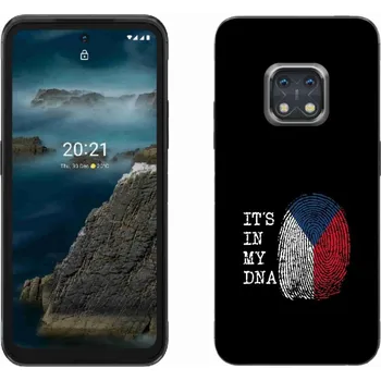 Vlajka Gelový kryt mmCase na Nokia XR20 - vlajka otisk prstu černé pozadí