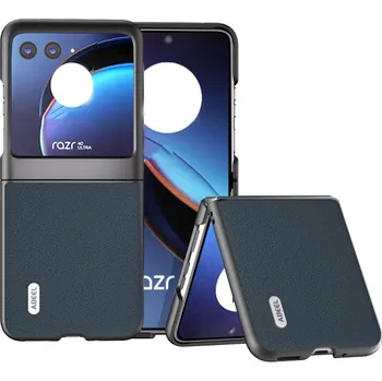 Pouzdro na mobilní telefon ABEEL 66102 ABEEL LEATHER Obal pro Motorola Razr 40 Ultra zelený