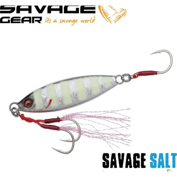 Umělá nástraha SAVAGE GEAR SG Slow Seeker 40g 6cm Zebra Glow