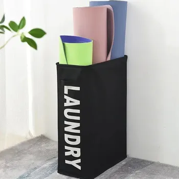 Koš na prádlo Elegantní skládací prádelní koš z oxford látky | úložný koš, prádelní koš - Černý obyčejný styl bez kladky