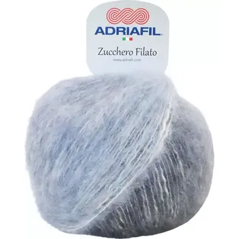 Příze Adriafil Zucchero Filato 80 Šedomodré ombré (Přírodní příze Zucchero Filato Azzurro-grigio perla)