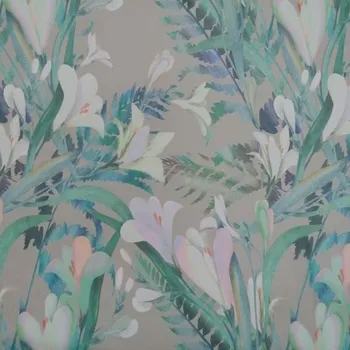 Šifon N5724 béžový, bílé květy, š.145