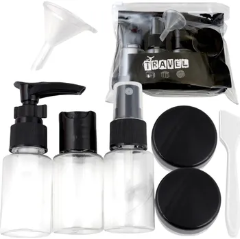 Paradox Cestovní sada nádobek a lahviček na kosmetiku HOLIDAY / Černá