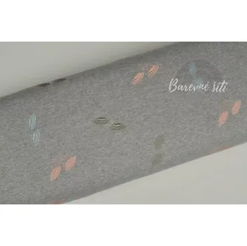 Teplákovina Vyšívané duhy (E) (Kvalitní teplákovina z Holandska)