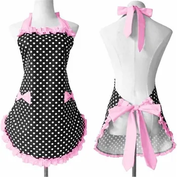 Kuchyňská zástěra Kuchyňská zástěra černo růžová - Cakesicq