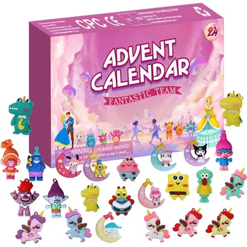 Dřevěná hračka Adventní kalendář s hračkami a figurkami | dětské hračky - C