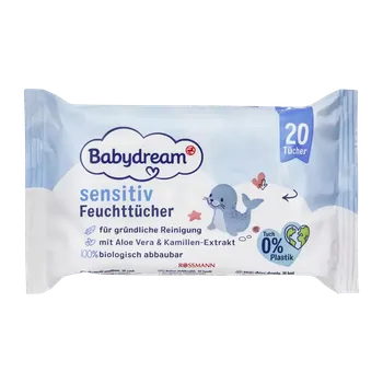 Hygienický ubrousek Babydream Vlhčené ubrousky s Aloe vera 20 ks 20 ks