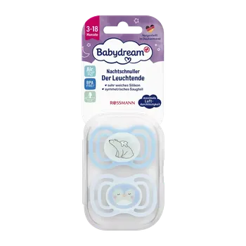 dudlíky Babydream Silikonový dudlík, 3-18 měsíců, různé druhy 2 ks