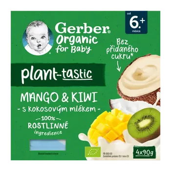 Gerber Rostlinný dezert mango a kiwi s kokosovým mlékem 360 g
