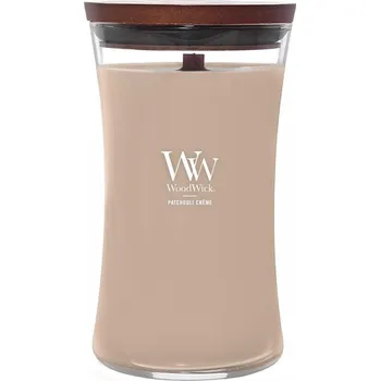 Vonná svíčka WoodWick PATCHOULI CRÉME, velká 609g 43465