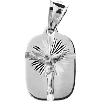 Přívěsek Argento 85796 Stříbrný přívěsek - křížek s Ježíšem