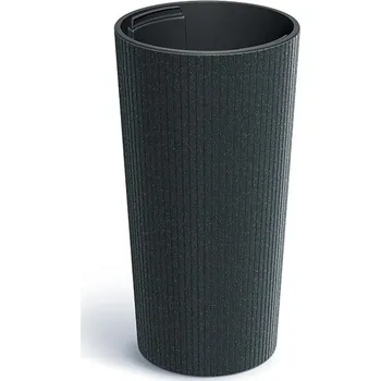 Květináč Květináč Lamie Slim Eco Wood antracit, varianta 20 cm