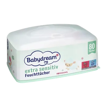 Hygienický ubrousek Babydream Vlhčené ubrousky extra sensitive box 80 ks