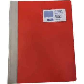 Obal na sešit Desky s rychlovazačem Bantex PP A4+ s kapsou na vizitku, červené