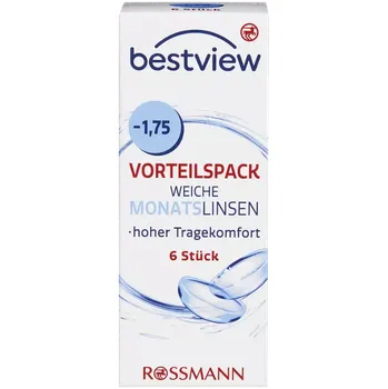 Kontaktní čočky Best View Měsíční kontaktní čočky -1,75 6 ks