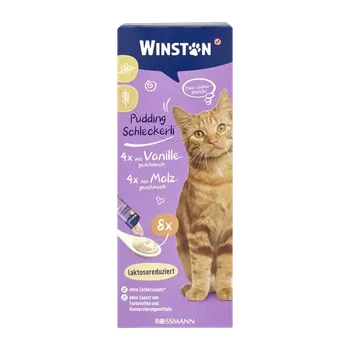 Pamlsek pro kočku Winston Puding s vanilkovou příchutí - pamlsek pro kočky 120 g