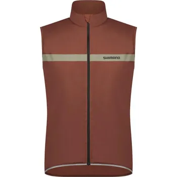Cyklistické oblečení SHIMANO Cyklistická vesta - EVOLVE WIND INSULATED - hnědá M