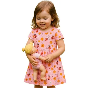 Dívčí šaty Dívčí šaty Wolf S2514b růžové