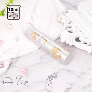 Rozprašovač parfému Skleněný cestovní rozprašovač parfému 10ml | lahvička, rozprašovač - Silver