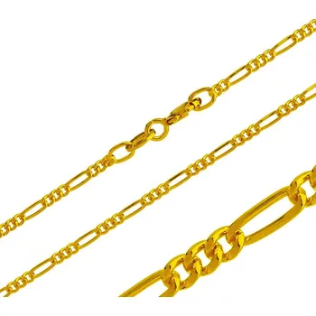 Řetízek Argento 15349 Pozlacený stříbrný řetízek - vzor Figaro, šířka 2 mm | Délka: 38cm