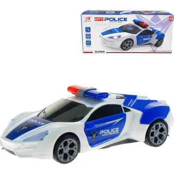 autodráha Auto policejní 360 rotace narážecí policie na baterie Světlo Zvuk