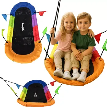 Zahradní houpačka Zahradní houpačka Čapí hnízdo obdélníková barevná 167 x 75 cm