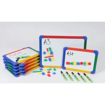 Magnetická kreslící tabulka Show-me Magnetická stíratelná tabulka, A4 – čtverečky/bílá – 10 ks -