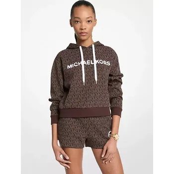 Dámské kraťasy Michael Kors dámská mikina Signature Logo hnědá S