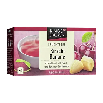 Čaj King's Crown Ovocný čaj banán a višeň 60 g