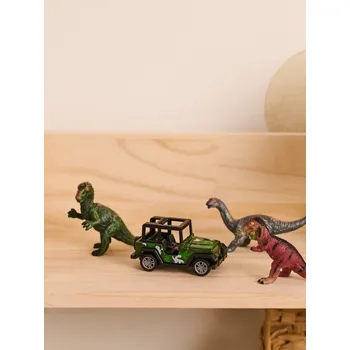 Figurka Sinsay - Sada dinosauřích figurek s terénním autem - zelená - 307EM-77X - 307EM-77X-ONE