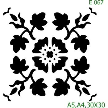 Šablona E 067 - 30 x 30 cm , Nelepící folie