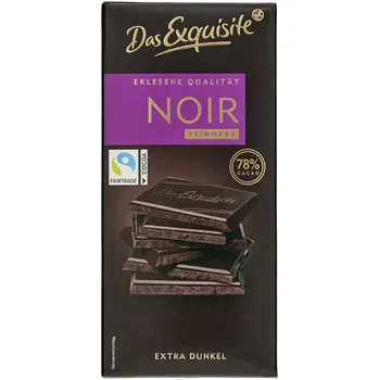 Čokoláda Das Exquisite Extra hořká čokoláda Noir s 78 % kakaa 100 g