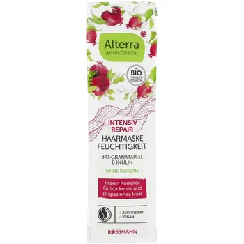 Vlasová regenerace Alterra Naturkosmetik Maska na vlasy Granátové jablko 20 ml