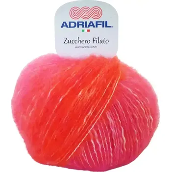 Příze Adriafil Zucchero Filato 83 Fuchsiovooranžové ombré (Přírodní příze Zucchero Filato Fucsia-arancio)