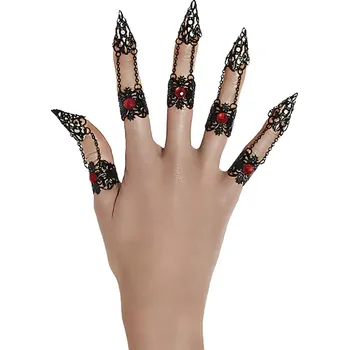 Karnevalový doplněk Gotik prsteny s drápy