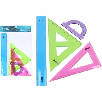 pravítka Geometrická sada barevná